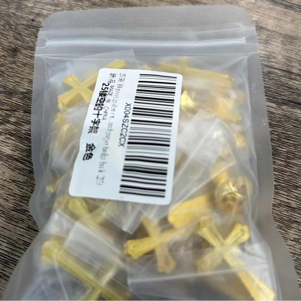 50 Gold Cross pins